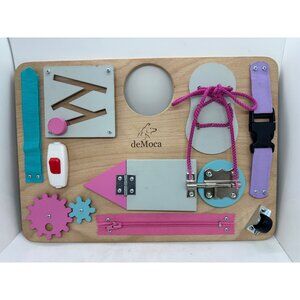deMoca Busy Board Montessori Toys Toddler Kids Wooden Activities